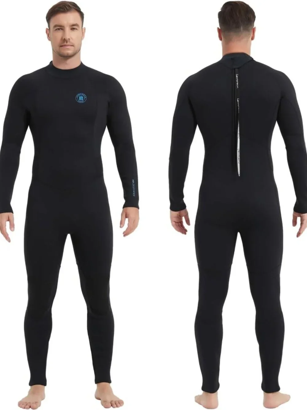 Men's Full Wetsuit 3/2mm & 5/4mm - Front Zip for Diving, Surfing, Snorkeling